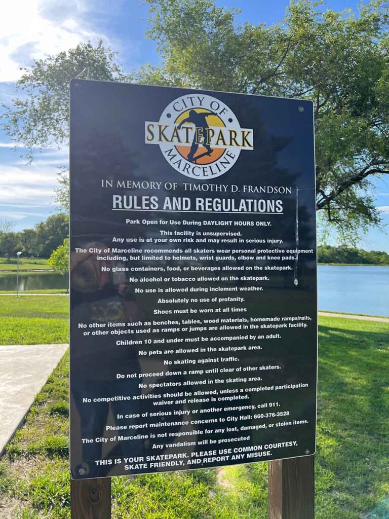 Marceline Skatepark - Skatepark Rules | Downtown Marceline